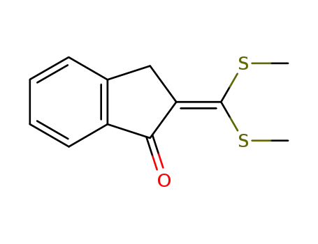 Molecular Structure of 61402-25-3 (1H-Inden-1-one, 2-[bis(methylthio)methylene]-2,3-dihydro-)