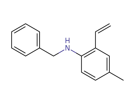 Molecular Structure of 809231-07-0 (Benzenemethanamine, N-(2-ethenyl-4-methylphenyl)- (9CI))