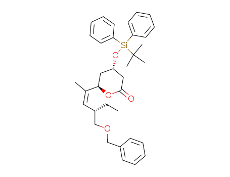 (4S,6R)-6-((Z)-(S)-3-Benzyloxymethyl-1-methyl-pent-1-enyl)-4-(tert-butyl-diphenyl-silanyloxy)-tetrahydro-pyran-2-one