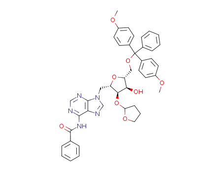 9-N-[(5'-O-(4,4'-dimethoxytrityl)-2'-O-(tetrahydrofuranyl)-β-D-ribo-pentafuranosyl)methyl]-N<sup>6</sup>-benzoyladenine
