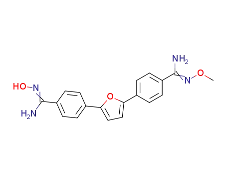 Molecular Structure of 475976-08-0 (Benzenecarboximidamide,
4-[5-[4-[(hydroxyamino)iminomethyl]phenyl]-2-furanyl]-N-methoxy-)
