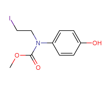 Molecular Structure of 838872-83-6 (Carbamic acid, (4-hydroxyphenyl)(2-iodoethyl)-, methyl ester)