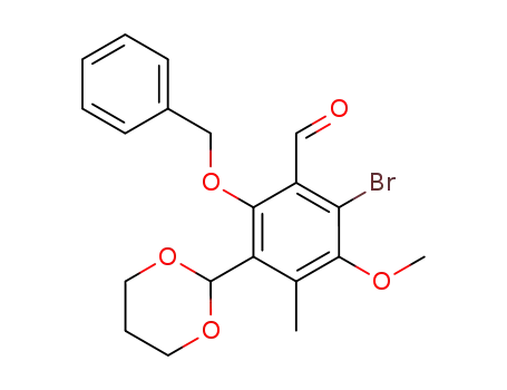 2-benzyloxy-6-bromo-3-(1,3-dioxan-2-yl)-5-methoxy-4-methylbenzaldehyde