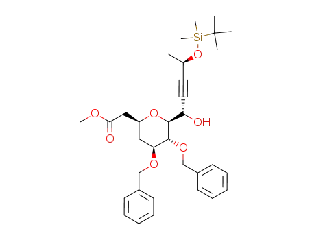 (1S,4R)-1-[2,3-di-O-benzyl-4,6-dideoxy-6-(methoxycarbonyl)-D-gluco-β-C-pyranosyl]-4-O-(tert-butyldimethylsilyl)pent-2-yne-1,4-diol