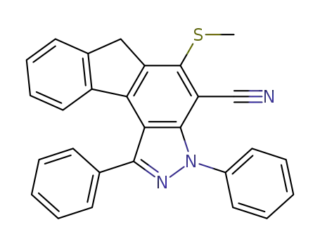 4-cyano-1,3-diphenyl-5-methylthio-3,6-dihydroindeno[1,2-e]indazole