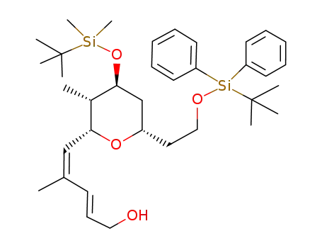 (2E,4Z)-5-{(2R,3S,4S,6S)-4-(tert-Butyl-dimethyl-silanyloxy)-6-[2-(tert-butyl-diphenyl-silanyloxy)-ethyl]-3-methyl-tetrahydro-pyran-2-yl}-4-methyl-penta-2,4-dien-1-ol