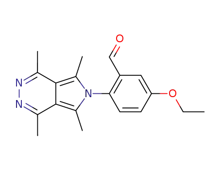 Molecular Structure of 647845-90-7 (Benzaldehyde,
5-ethoxy-2-(1,4,5,7-tetramethyl-6H-pyrrolo[3,4-d]pyridazin-6-yl)-)