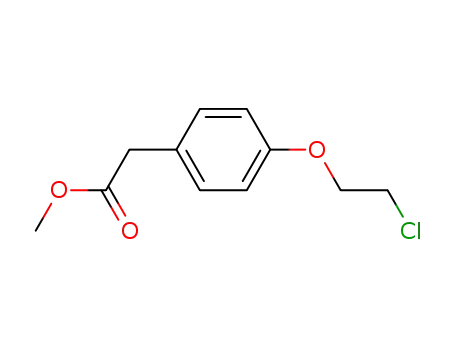Molecular Structure of 42058-70-8 (Benzeneacetic acid, 4-(2-chloroethoxy)-, methyl ester)