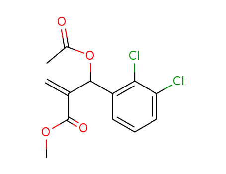Molecular Structure of 845866-16-2 (Benzenepropanoic acid, b-(acetyloxy)-2,3-dichloro-a-methylene-,
methyl ester)