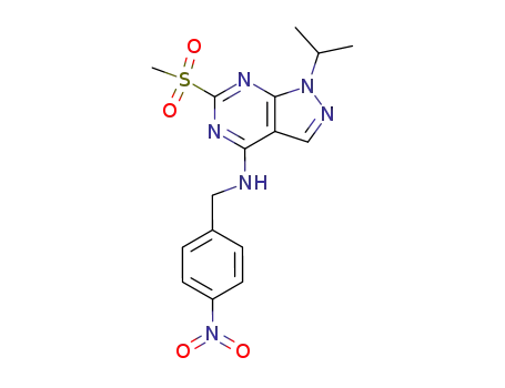 1H-Pyrazolo[3,4-d]pyrimidin-4-amine,
1-(1-methylethyl)-6-(methylsulfonyl)-N-[(4-nitrophenyl)methyl]-
