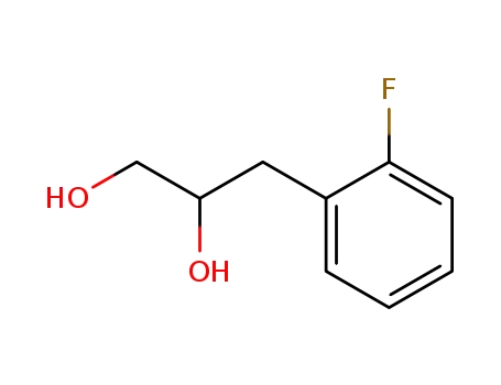 Molecular Structure of 62826-45-3 (1,2-Propanediol, 3-(2-fluorophenyl)-)