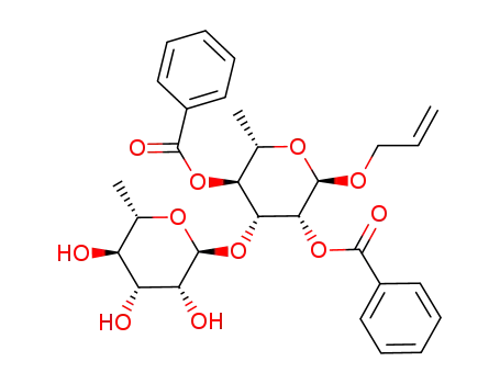 allyl α-L-rhamnopyranosyl-(1->3)-2,4-di-O-benzoyl-α-L-rhamnopyranoside