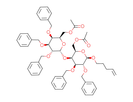 pent-4-enyl 6-O-acetyl-2,3,4-tri-O-benzyl-α-D-galactopyranosyl-(1->4)-6-O-acetyl-2,3-di-O-benzyl-β-D-galactopyranoside