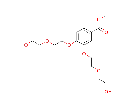 Molecular Structure of 646488-45-1 (ethyl 3,4-bis[2-(2-hydroxyethoxy)ethoxy]benzoate)