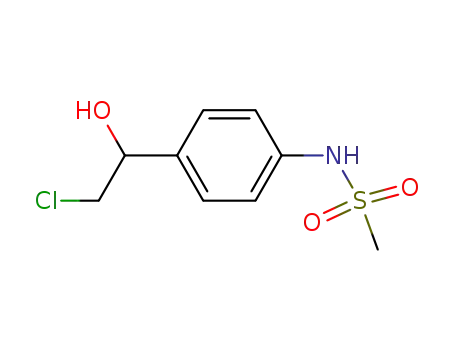 Molecular Structure of 187831-22-7 ((+)-2-chloro-1-(4'-N-mesylaminophenyl)ethanol)