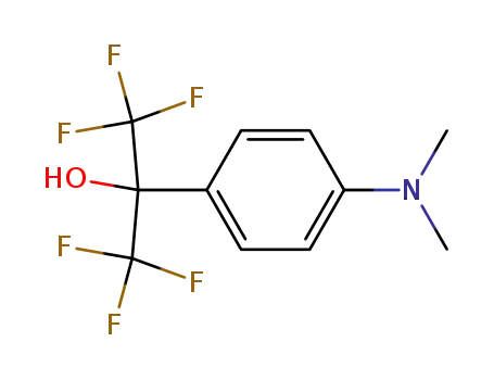 Molecular Structure of 730-59-6 (α,α-Bis(trifluoromethyl)-p-dimethylaminobenzyl alcohol)