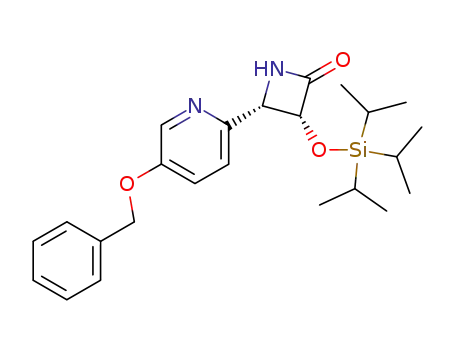 2-Azetidinone,
4-[5-(phenylmethoxy)-2-pyridinyl]-3-[[tris(1-methylethyl)silyl]oxy]-,
(3R,4S)-