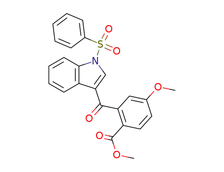 Benzoic acid, 4-methoxy-2-[[1-(phenylsulfonyl)-1H-indol-3-yl]carbonyl]-,
methyl ester