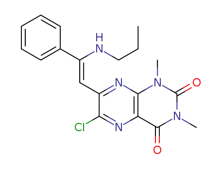 2,4(1H,3H)-Pteridinedione,
6-chloro-1,3-dimethyl-7-[(1Z)-2-phenyl-2-(propylamino)ethenyl]-