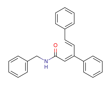 Molecular Structure of 681842-33-1 (2,4-Pentadienamide, 3,5-diphenyl-N-(phenylmethyl)-, (2E,4E)-)