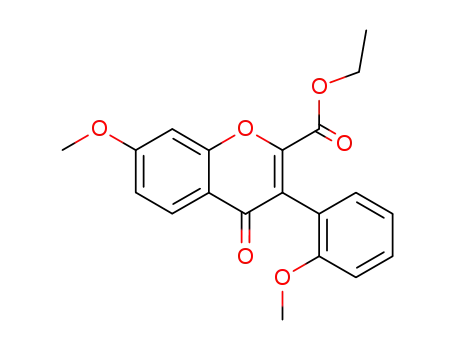 7-methoxy-3-(2-methoxy-phenyl)-4-oxo-4H-chromene-2-carboxylic acid ethyl ester