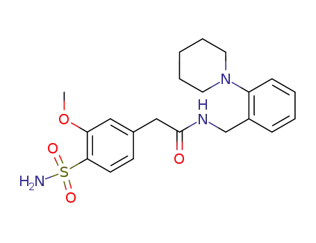 2-(4-aminosulfonyl-3-methoxyphenyl)-N-(2-piperidinobenzyl)acetamide