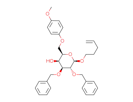 pent-4-enyl 2,3-di-O-benzyl-6-O-(4-methoxyphenyl)-β-D-galactopyranoside