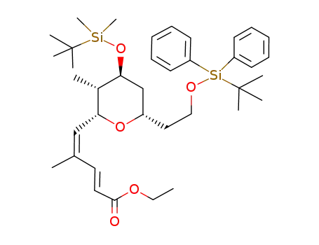 (2E,4Z)-5-{(2R,3S,4S,6S)-4-(tert-Butyl-dimethyl-silanyloxy)-6-[2-(tert-butyl-diphenyl-silanyloxy)-ethyl]-3-methyl-tetrahydro-pyran-2-yl}-4-methyl-penta-2,4-dienoic acid ethyl ester