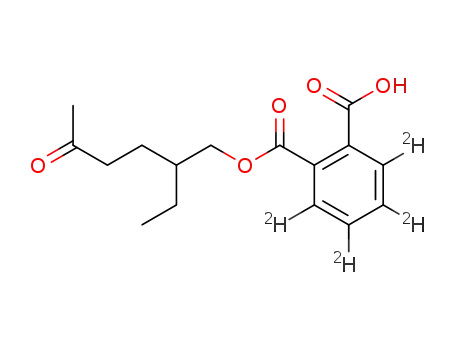 Molecular Structure of 679789-44-7 (rac Mono(2-ethyl-5-oxohexyl) Phthalate-d4)