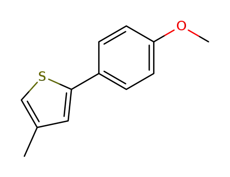 Molecular Structure of 184355-40-6 (Thiophene, 2-(4-methoxyphenyl)-4-methyl-)