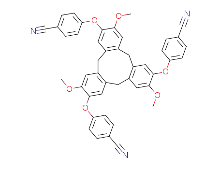 (+/-)-2,7,12-tris(4-cyanophenoxy)-3,8,13-trimethoxy-10,15-dihydro-5H-tribenzo[adg]cyclononene