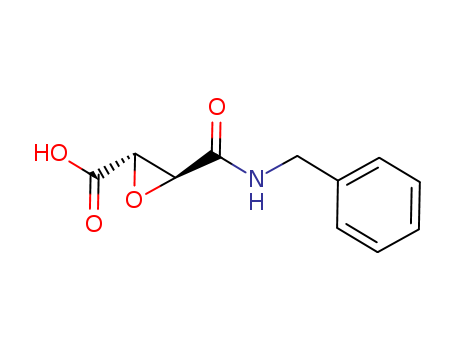 Molecular Structure of 142759-62-4 (Oxiranecarboxylic acid, 3-[[(phenylmethyl)amino]carbonyl]-, (2S,3S)-)