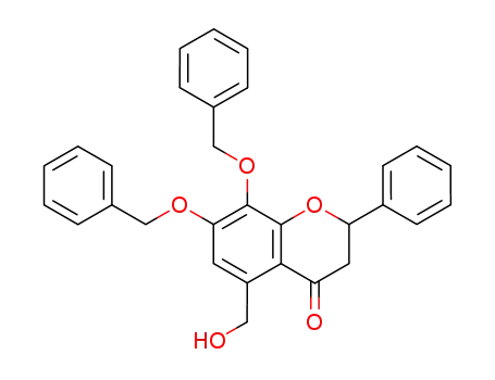 4H-1-Benzopyran-4-one,
2,3-dihydro-5-(hydroxymethyl)-2-phenyl-7,8-bis(phenylmethoxy)-