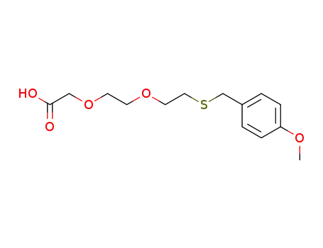 Molecular Structure of 374808-01-2 (Acetic acid, [2-[2-[[(4-methoxyphenyl)methyl]thio]ethoxy]ethoxy]-)