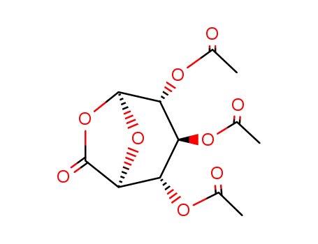 Molecular Structure of 82970-25-0 (2,3,4-tri-O-acetyl-β-D-glucopyranurono-6,1-lactone)