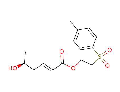 2-Hexenoic acid, 5-hydroxy-, 2-[(4-methylphenyl)sulfonyl]ethyl ester,
(2E,5S)-