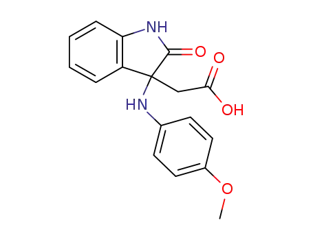 1H-Indole-3-acetic acid,
2,3-dihydro-3-[(4-methoxyphenyl)amino]-2-oxo-