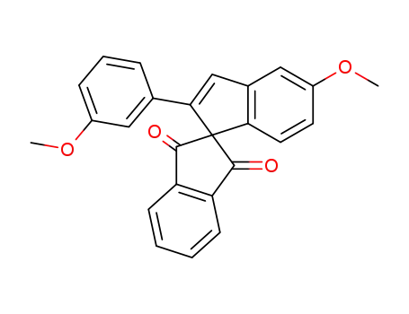 Molecular Structure of 682356-63-4 (Spiro[1H-indene-1,2'-[2H]indene]-1',3'-dione,
5-methoxy-2-(3-methoxyphenyl)-)