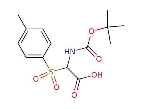 Molecular Structure of 843646-76-4 (Acetic acid,
[[(1,1-dimethylethoxy)carbonyl]amino][(4-methylphenyl)sulfonyl]-)