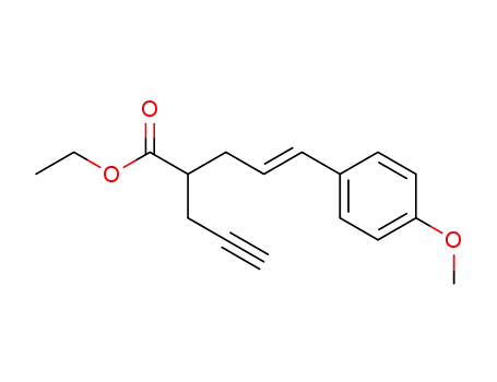 4-Pentenoic acid, 5-(4-methoxyphenyl)-2-(2-propynyl)-, ethyl ester,
(4E)-