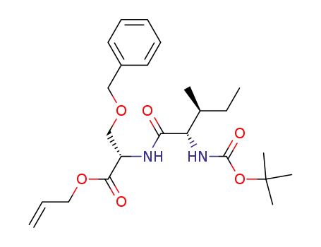 Molecular Structure of 694527-70-3 (Boc-L-Ile-L-Ser(Bn)-OAll)