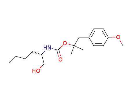 Molecular Structure of 736144-31-3 (Carbamic acid, [(1S)-1-(hydroxymethyl)pentyl]-,
2-(4-methoxyphenyl)-1,1-dimethylethyl ester)