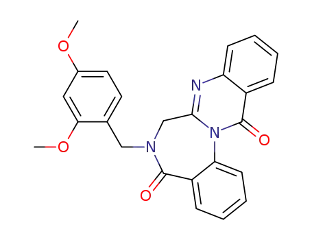 6-(2,4-dimethoxy-benzyl)-6,7-dihydro-6,8,13a-triaza-benzo[3,4]cyclohepta[1,2-<i>b</i>]naphthalene-5,13-dione