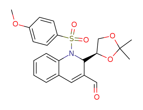 2-((S)-2,2-Dimethyl-[1,3]dioxolan-4-yl)-1-(4-methoxy-benzenesulfonyl)-1,2-dihydro-quinoline-3-carbaldehyde