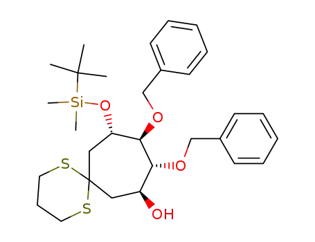 [3S,4S,5R,6S]-4,5-di-O-benzyl-3-O-tert-butyl(dimethyl)silyl-3,4,5,6-tetrahydroxycycloheptan-1-one 1,3-propanedithioketal