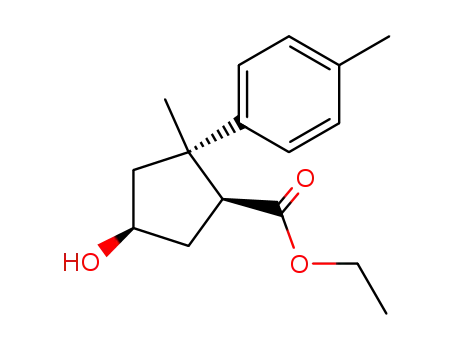 (+)-(1S,2S,4R)-4-hydroxy-2-methyl-2-p-tolylcyclopentanecarboxylic acid ethyl ester