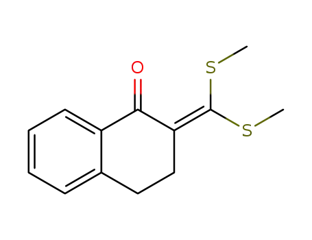 Molecular Structure of 57663-21-5 (1(2H)-Naphthalenone, 2-[bis(methylthio)methylene]-3,4-dihydro-)