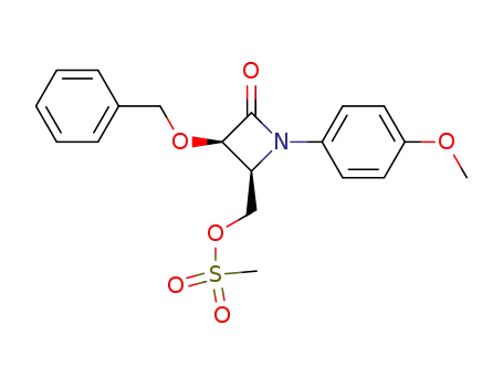 (+)-(3R,4S)-1-(p-anisyl)-4-(methanesulfonyloxymethyl)-3-benzyloxy-2-azetidinone