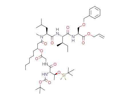 Molecular Structure of 694528-02-4 (N-((3R)-3-[Boc-L-allo-Thr(TBS)-GlyO]-nonanoyl)-N-Me-L-Leu-L-allo-Ile-L-Ser(Bn)-OAllyl)