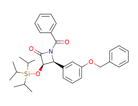 (3R,4S)-1-benzoyl-4-(3-(benzyloxy)phenyl)-3-TIPS-azetidin-2-one